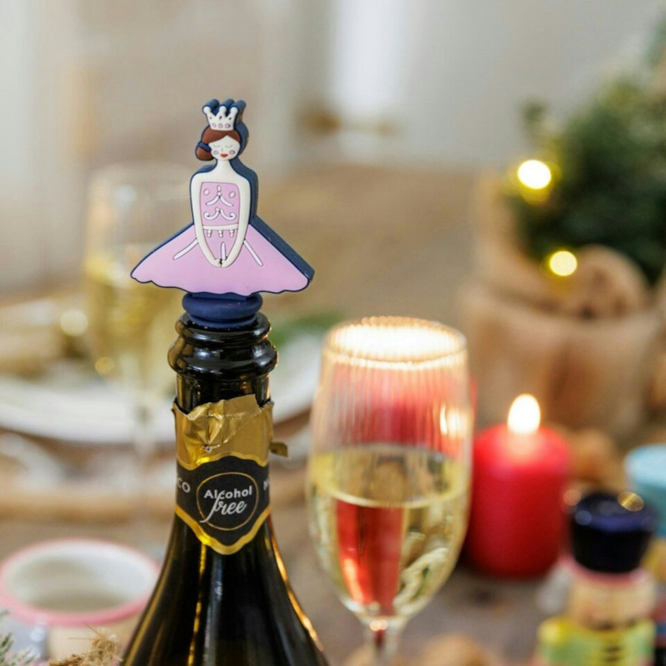 image 1 of Kitchencraft Set of 2 Bottle Stoppers Nutcracker