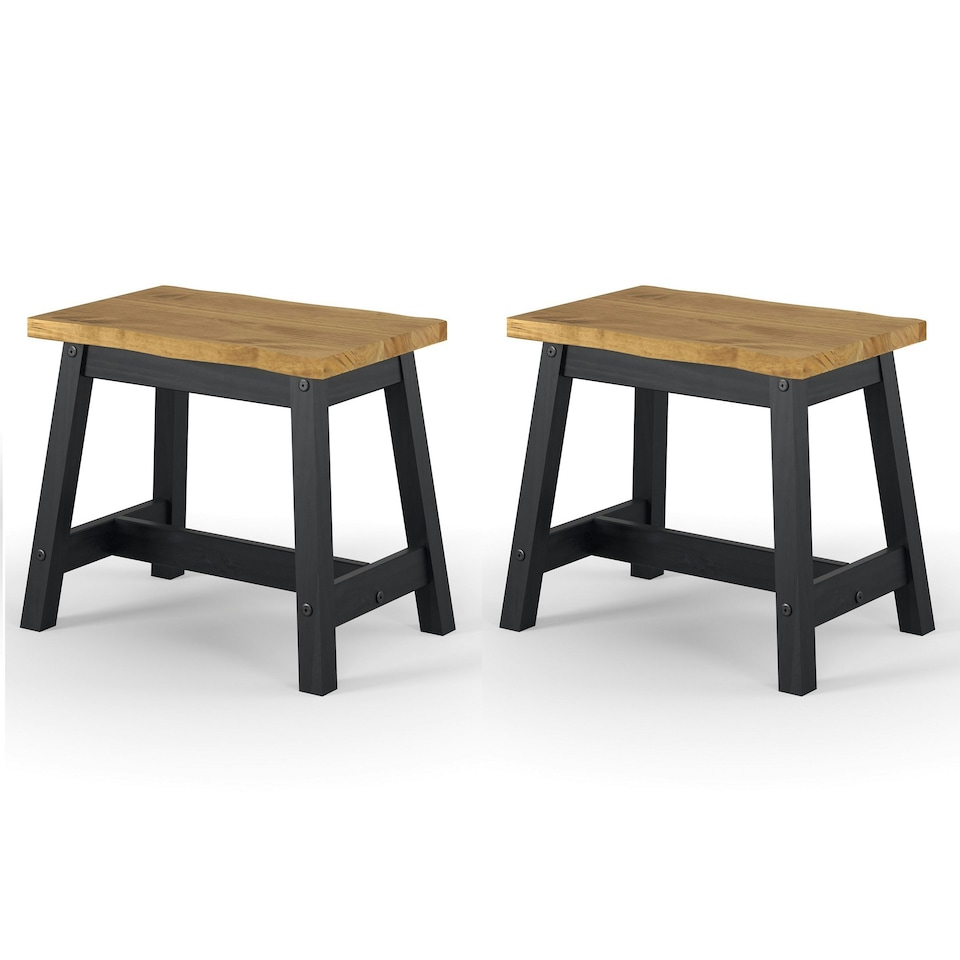 image 1 of Corona Black, Live Edge Large Dining Bench Black