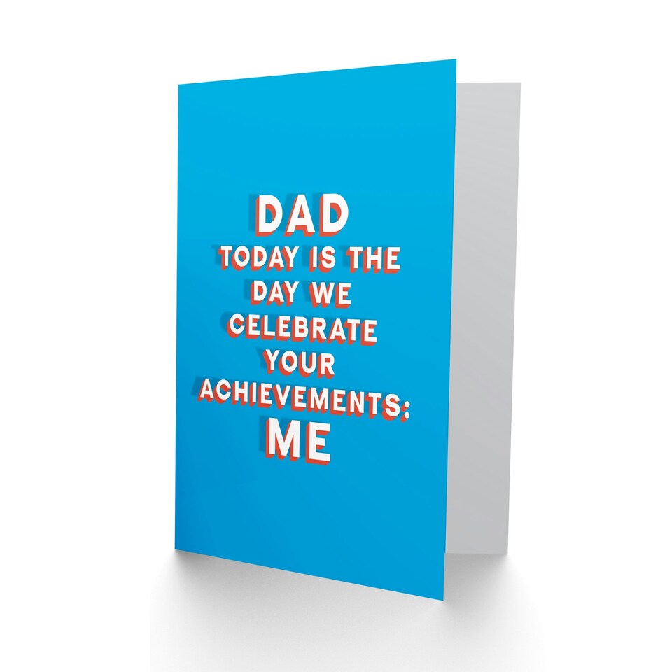 image 1 of Celebrate Your Achievements Me Fun Funny Fathers Day Dad Card