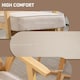image 5 of HOMCOM Rattan Armchair with Wood Frame Seat Cushion for Living Room Bedroom