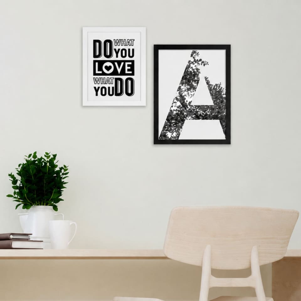 image 1 of Accent by Nielsen Apollon Wooden Picture Frame with Mount - Black - A4 (21 x 29.7cm)
