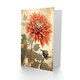 image 2 of Pastel Orange Dahlia Flower Patterns Birthday Card