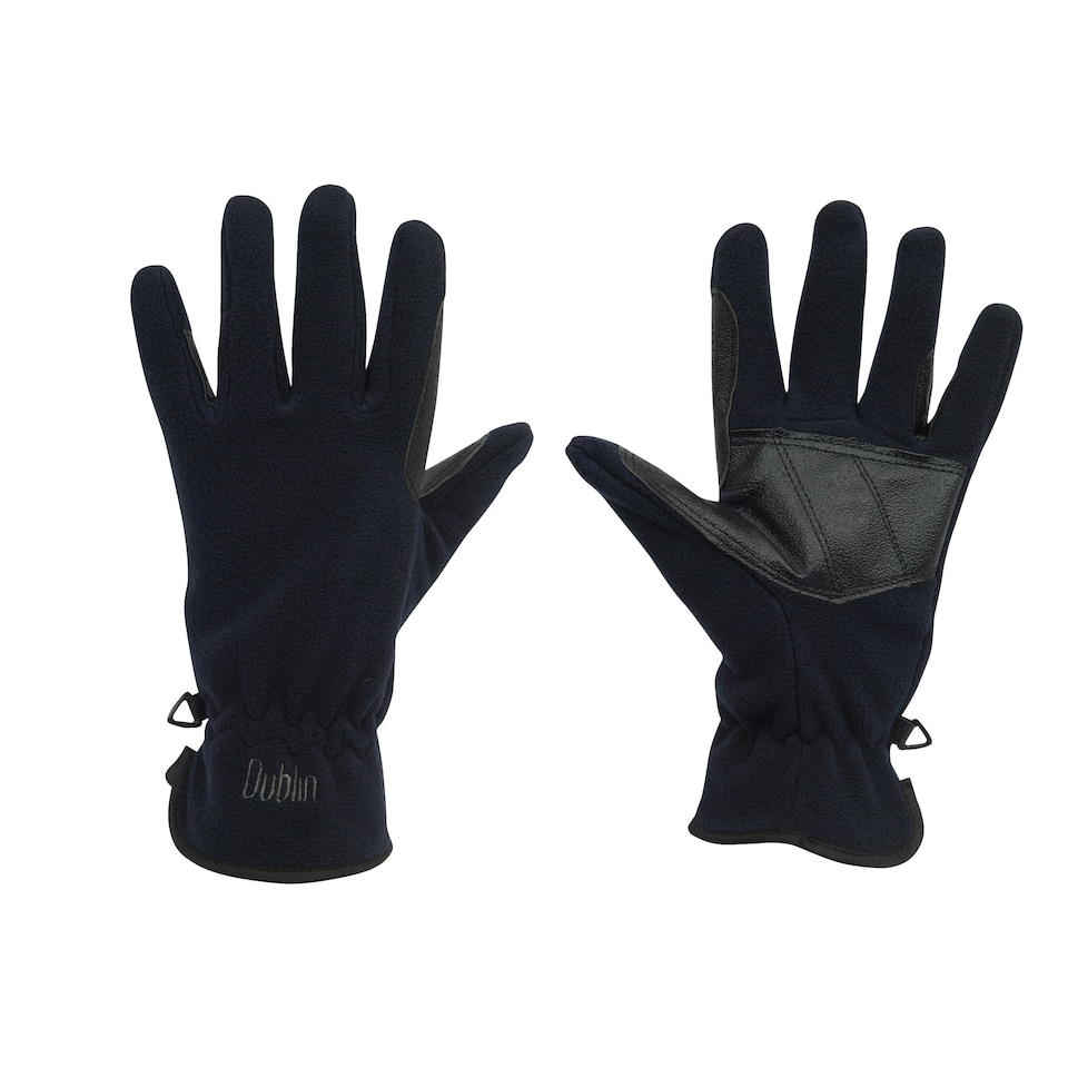 image 1 of Dublin Adults Unisex Polar Fleece Riding Gloves - Navy - Small Blue | Small