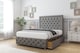image 3 of Sloomy Vienna Pewter Dumfries Divan Bed With Mattress 2 Drawers Left Side With 26" Strutted Headboard & 12" Matching Footboard 4'6 Double | Grey | Pewter | Double | 1