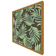 Green palm leaves (Picutre Frame) Brown | Oak | S
