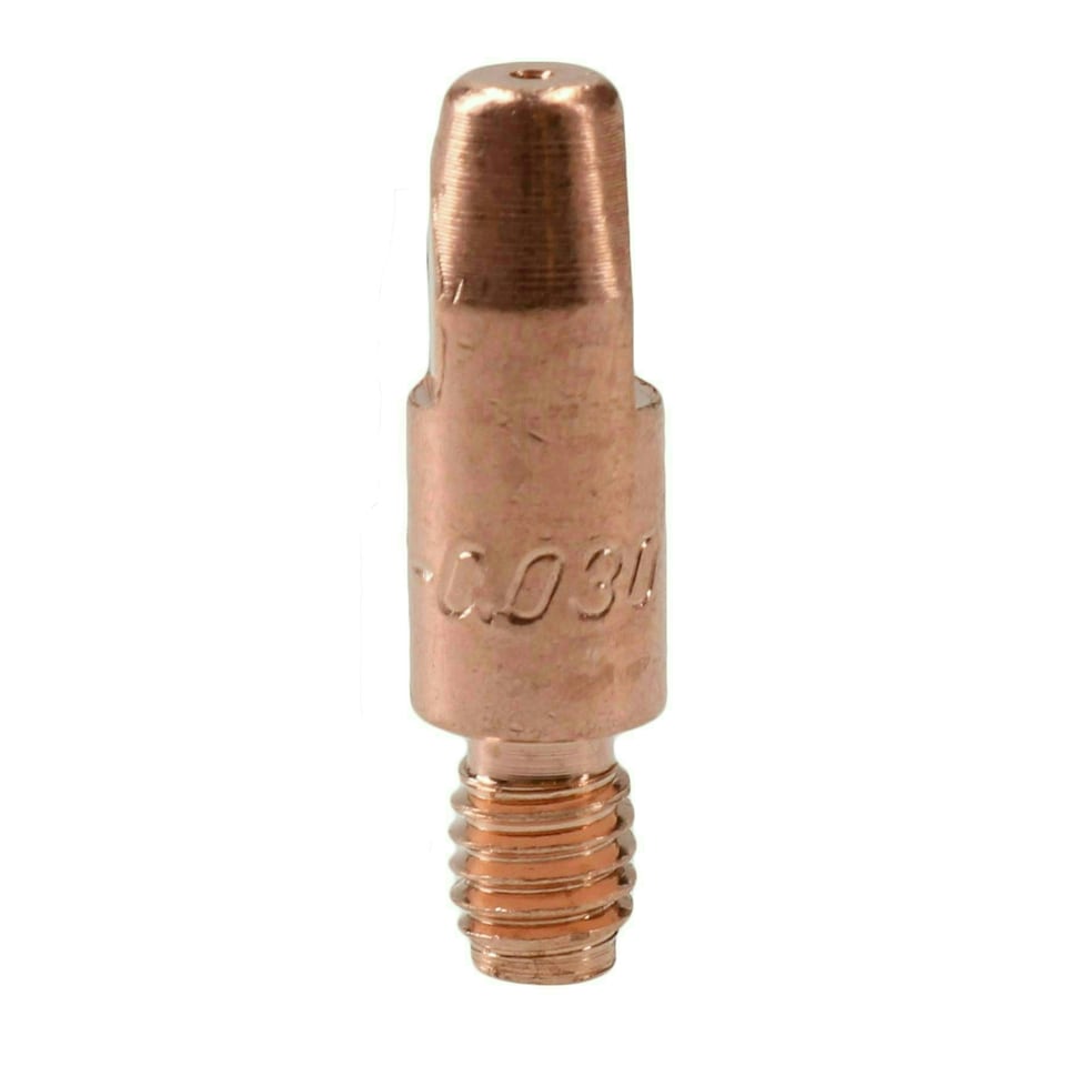 image 1 of 0.8mm Mig Welding Welder Round Contact Tips for MB25 MB36 Euro Torches 10pk