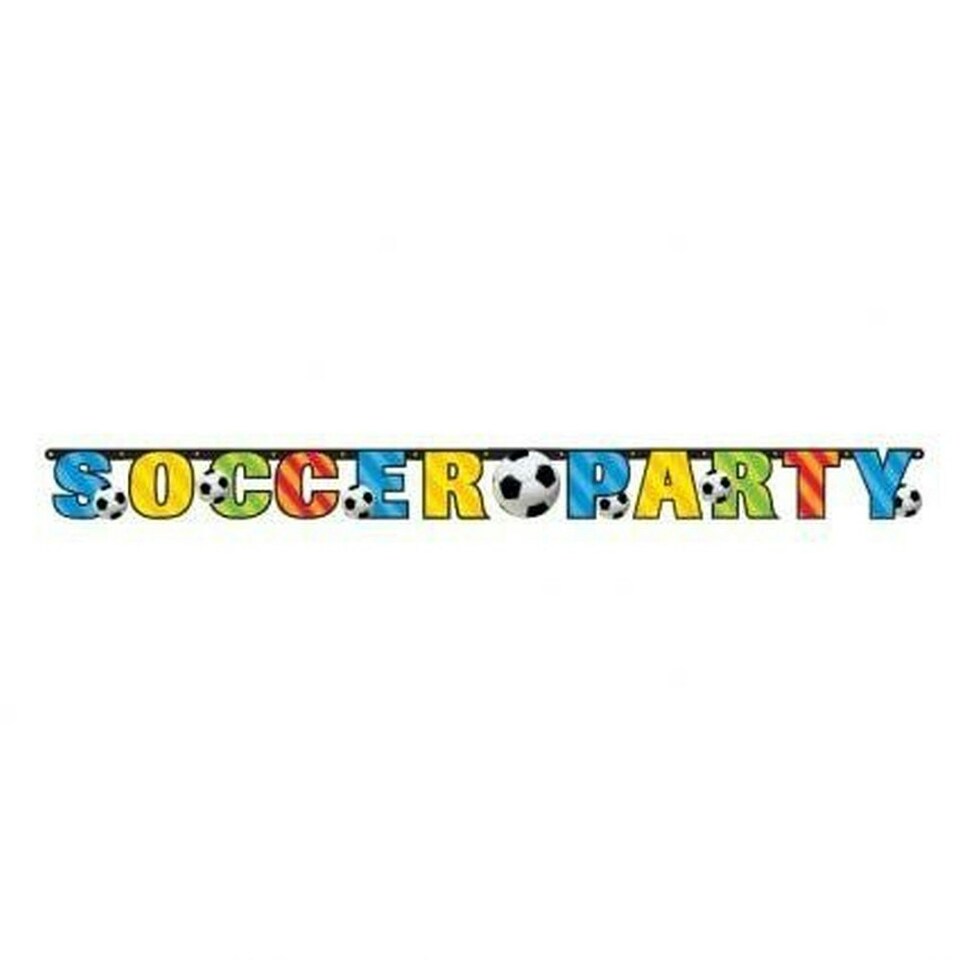Soccer Football Party Jointed Banner - Multicoloured - One Size