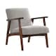 image 1 of Hadley Boucle Fabric Accent Chair - Light Grey