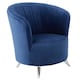 image 5 of Interiors by Premier Blue Tub Chair, Stylish Office Chair, Classy Velvet Chair,  Round Velvet Upholstery Chair for Lounge