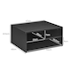 image 7 of HOMCOM Desktop Printer Stand with 3 Open Compartments, Desk Organiser, Black