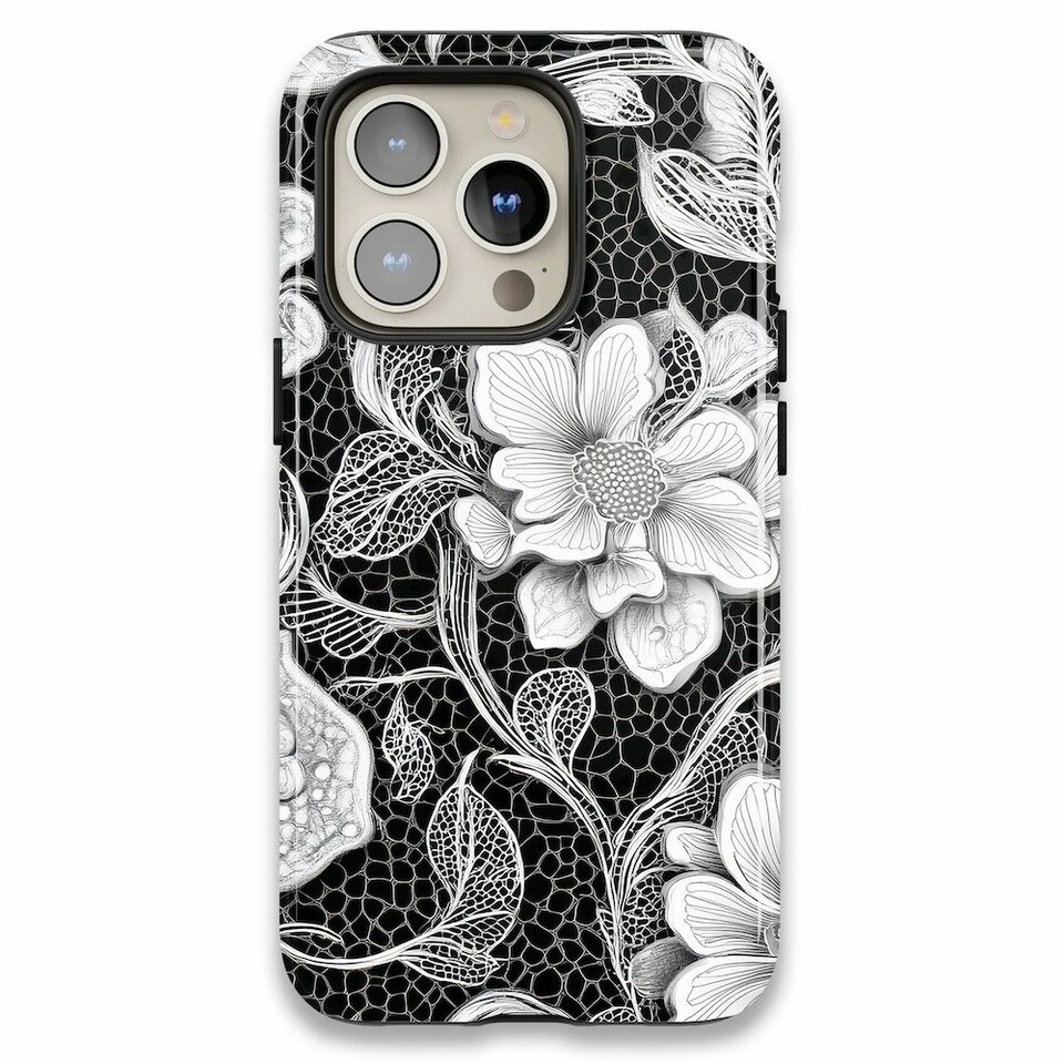 image 1 of Dark Flower Phone Case Black | iPhone 15 Plus
Slim | iPhone 15 Plus
Slim