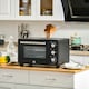 image 2 of HOMCOM Mini Oven 21L Electric Grill w/ Adjustable Temp Timer 1400W, Black