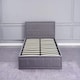 image 1 of Ottoman Storage Bed grey double 4ft 6 fabric and 1 Mattress wooden bedroom furniture