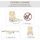 image 3 of Outsunny Sun Lounger with Reading Hole, Folding Garden Lounger, Beige