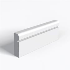 Pack of 10 (Total 10 Units) - MDF Primed Pencil Round and 1 Square Groove Architrave & Rebate - 15mm (T) x 58mm (H) x 2440mm (L)