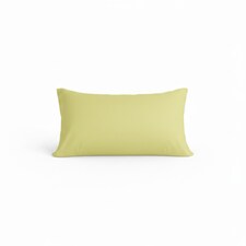 Bolster Support Pillow Pillowcase Plain Dyed Pillow Linen Easy Care | Yellow