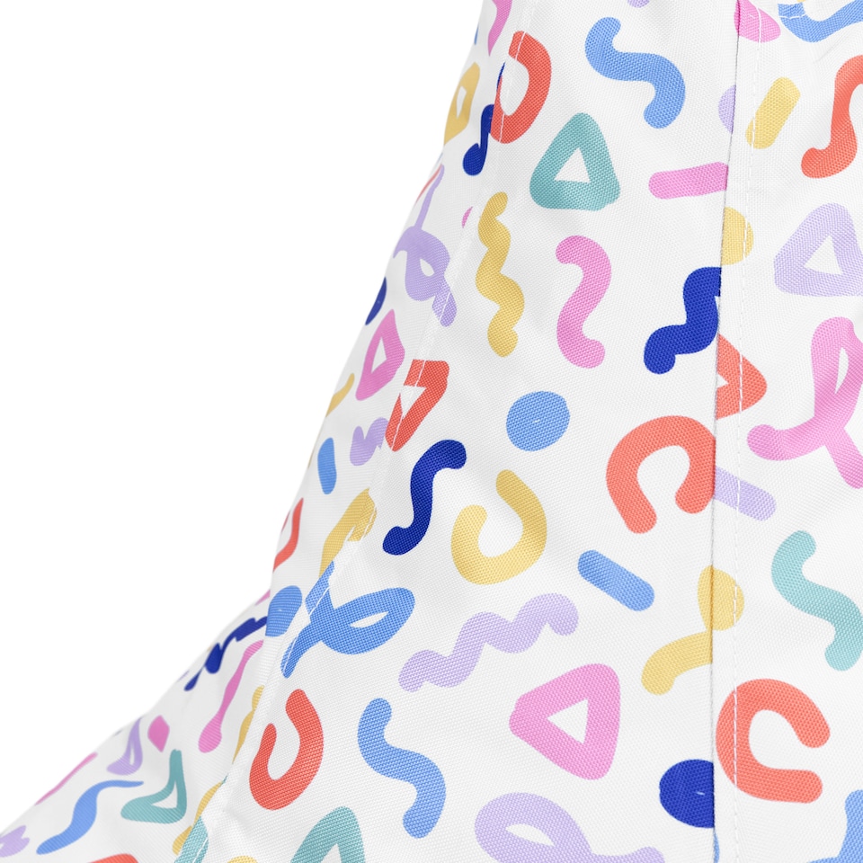 image 1 of icon Kids Highback Beanbag Confetti Print Multi Coloured