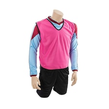 Precision Childrens/Kids Plain Mesh Training Bib - Pink - 4-9 Years
