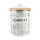 image 1 of Boho Minimalism Compost Caddy - Metal 2L Decorative Kitchen Food Waste Bin