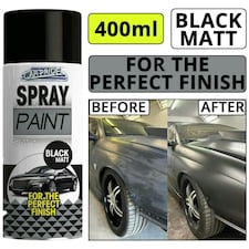 Car Pride Black Matt Spray Paint 400ml Scratch-Resistant for DIY & Automotive Black