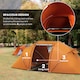 image 3 of Outsunny 4-6 Persons Camping Tent Dome Family Travel Group Hiking Room Fishing