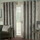 image 1 of Crushed Velvet Eyelet Curtains - Charcoal - 116 cm x 229 cm