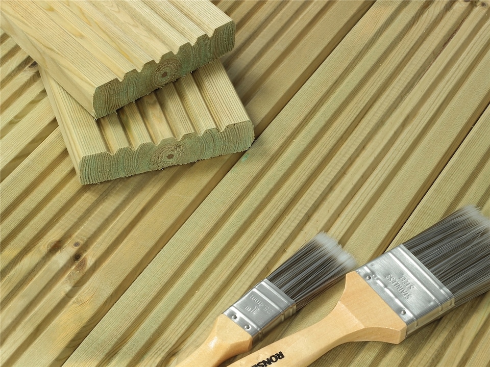 image 1 of eDecks Standard Timber Decking Boards, 3600mm, 120 x 28mm - Pack of 15
