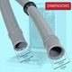 image 2 of SPARES2GO Universal Straight Drain Hose Pipe for Dishwasher Washing Machine (21mm)