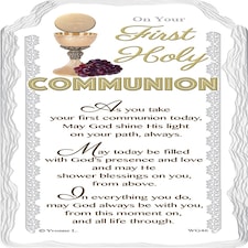 On Your First Communion Sentimental Handcrafted Ceramic Plaque