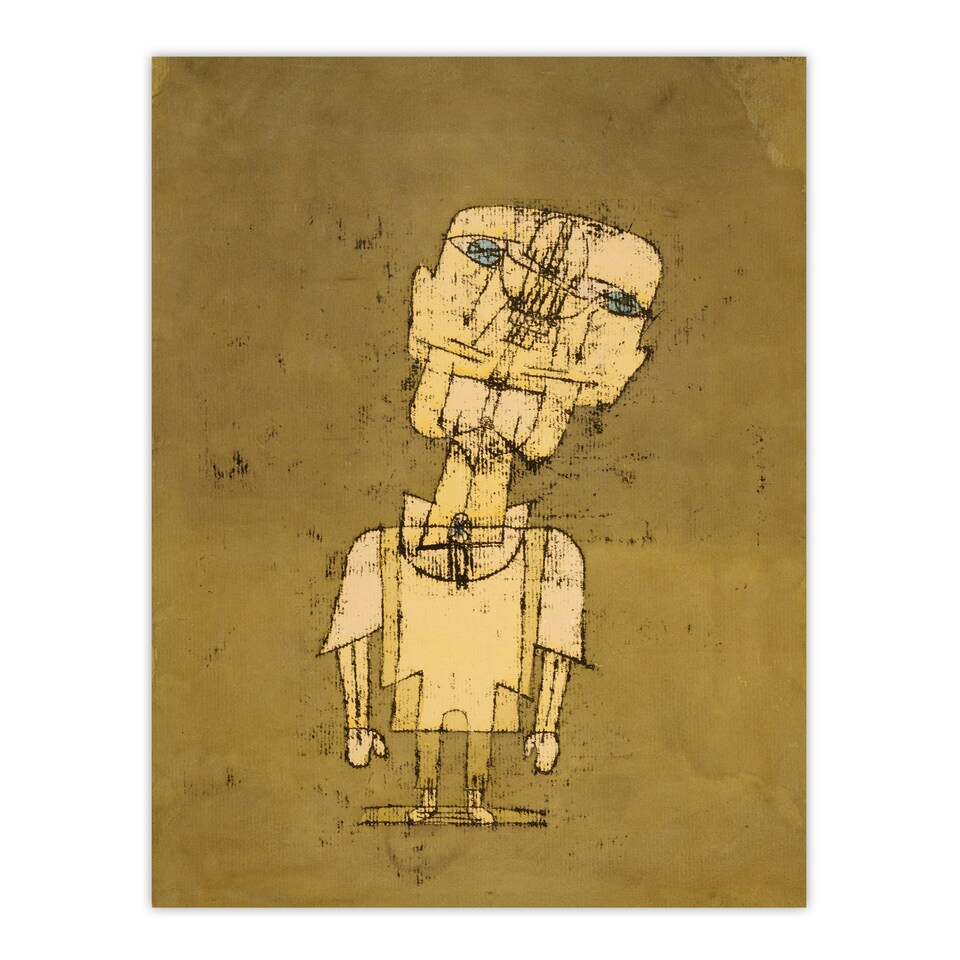 image 1 of Paul Klee Framed Wall Art Ghost of a Genius Abstract Self Portrait Home Décor