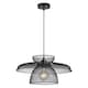 image 2 of First Choice Lighting Set of 2 Cassidy Three Tier Black Mesh Ceiling Pendant Lights Black