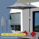 image 5 of Outsunny 2m Half Garden Parasol Market Umbrella w/ Crank Handle, Base Dark Grey