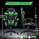 image 2 of Ergonomic Gaming Chair | Green | Green