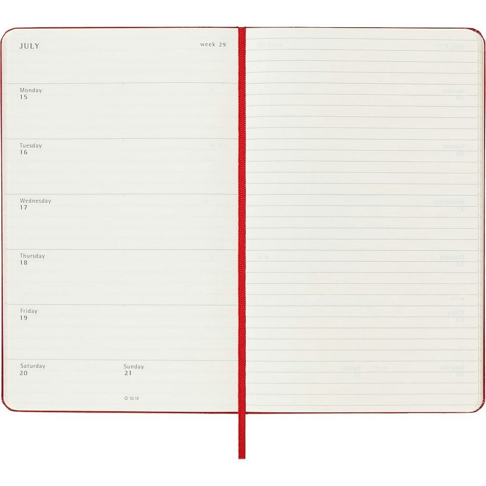 image 1 of Moleskine 12M Daily L Planner - Scarlet Red - One Size