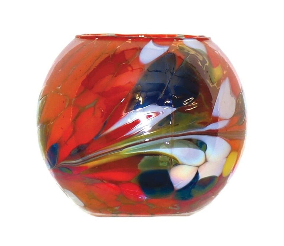 Milford Collection Tealight Holder Friendship Nightlight Red Large