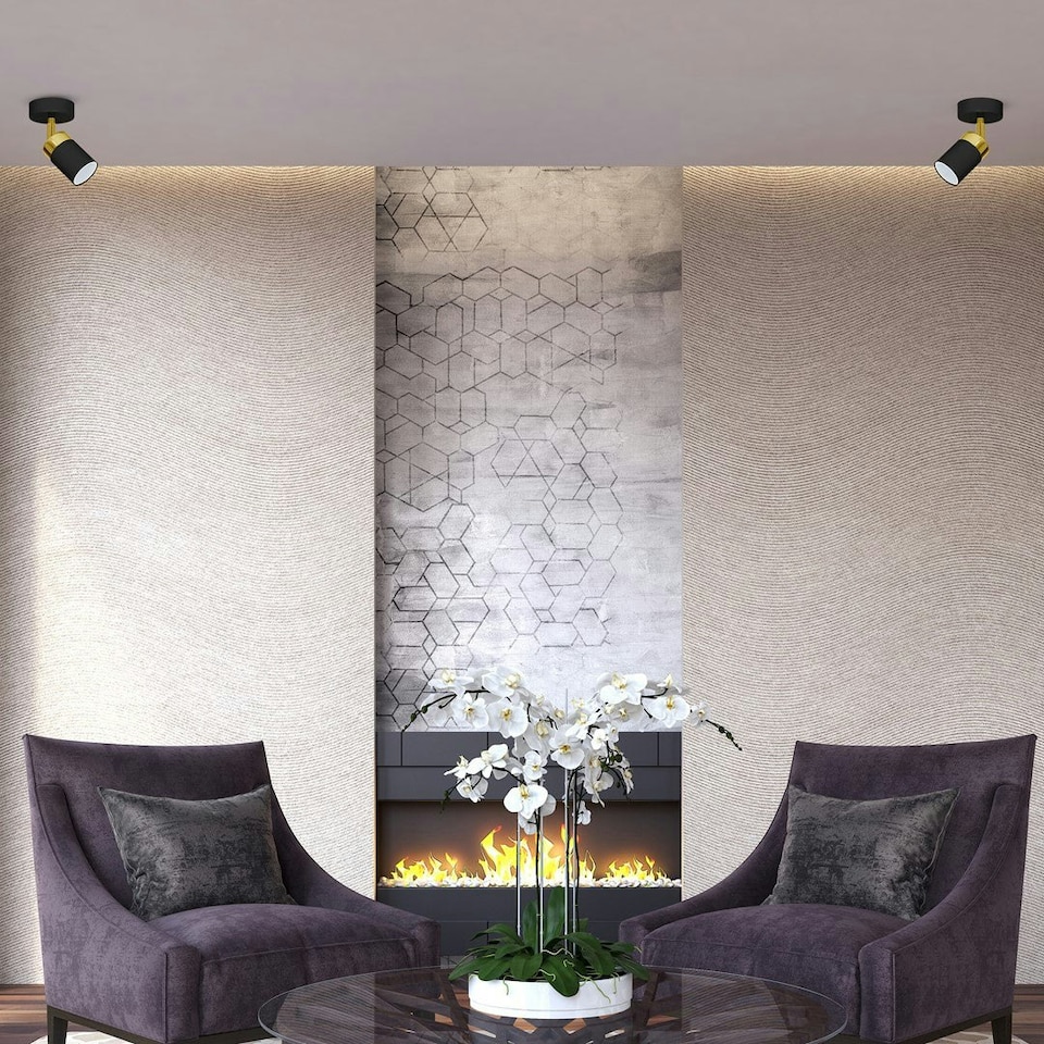 image 1 of Milagro Wall Lamp Joker Black/Gold 1XGU10