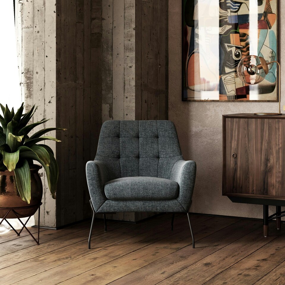 image 1 of Brayden Upholstered Accent Chair Charcoal Grey | Charcoal