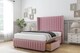 image 4 of Sloomy Marlborough Pink Plush Divan Bed Base No Drawers With 54 Inch Wingback Headboard & 12 Inch Matching Footboard | Pink | Pink | Small Single | 1