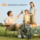 image 3 of Outsunny 62L Festival Trolley, 120kg Heavy Duty Folding Trolley Cart, Green