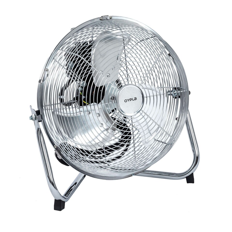 image 1 of Oypla Electrical 12" Inch Chrome 3 Speed Floor Standing Gym Fan Hydroponic