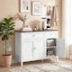 image 2 of HOMCOM Sideboard with Drawers and Adjustable Shelves, White