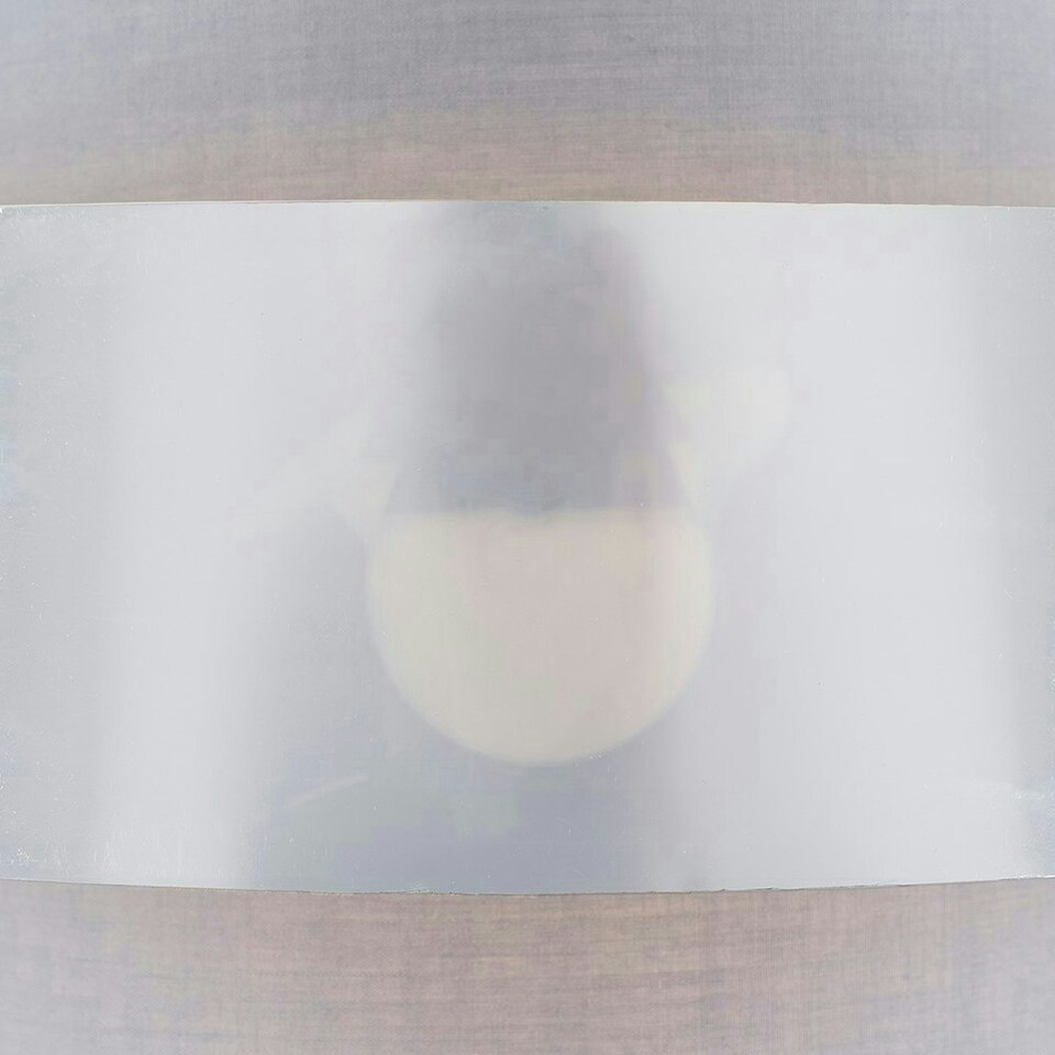 image 1 of ValueLights Modern Grey And Chrome Cylinder Ceiling Pendant Light Shade
