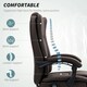 image 5 of HOMCOM PU Leather Massage Office Chair, Reclining Desk Chair, Brown