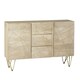 image 1 of Light Gold Extra Large Sideboard 3 Drawers And 2 Doors - Solid Mango Wood - L40 x W160 x H85 cm Brown