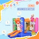 image 3 of Outsunny Bouncy Castle with Slide Basket Trampoline Monster Design