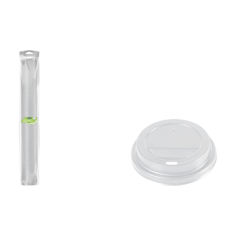 image 1 of Set of lids for glasses Algon 250 ml 100 Pieces (12 Units) N/A