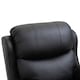 image 8 of HOMCOM PU Leather Massage Recliner Chair with 8 Points and Heat, Manual Reclining Chair with Swivel Base, Footrest and Remote, Rocking Armchair, Black