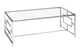image 2 of Allure Clear Glass Silver Base Coffee Table