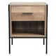 image 6 of Living and Home One-Drawer Wooden Nightstand Table