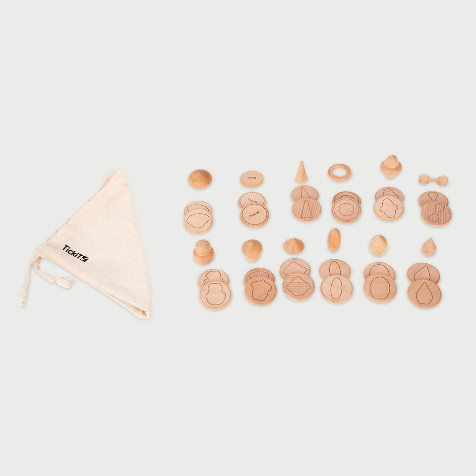 image 1 of Wooden Treasures Touch & Match Set